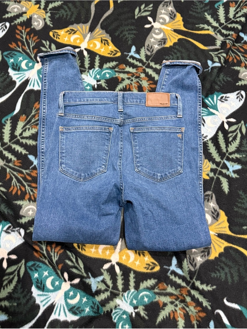 Madewell 10” High-Rise Skinny Jeans Light Wash Button Fly Stretch Size 25